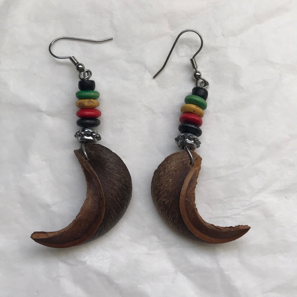 Rasta inspired handmade earrings